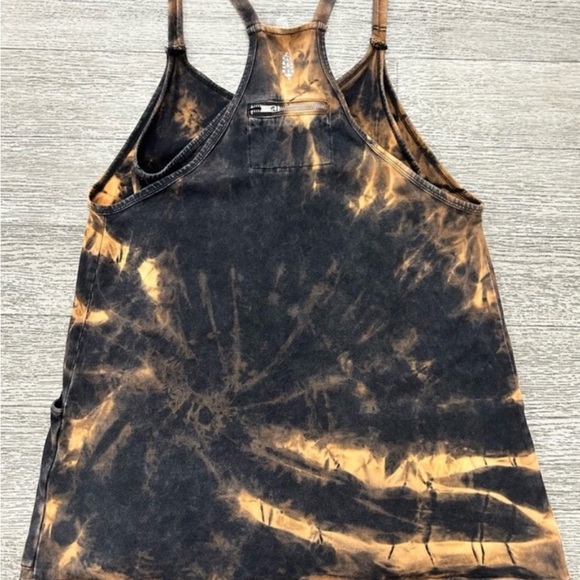 Free People Hot Shot Shorts Onesie - Brown Tye Dye - Picture 2 of 4